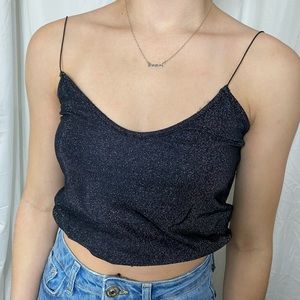 Sparkly strappy tank top